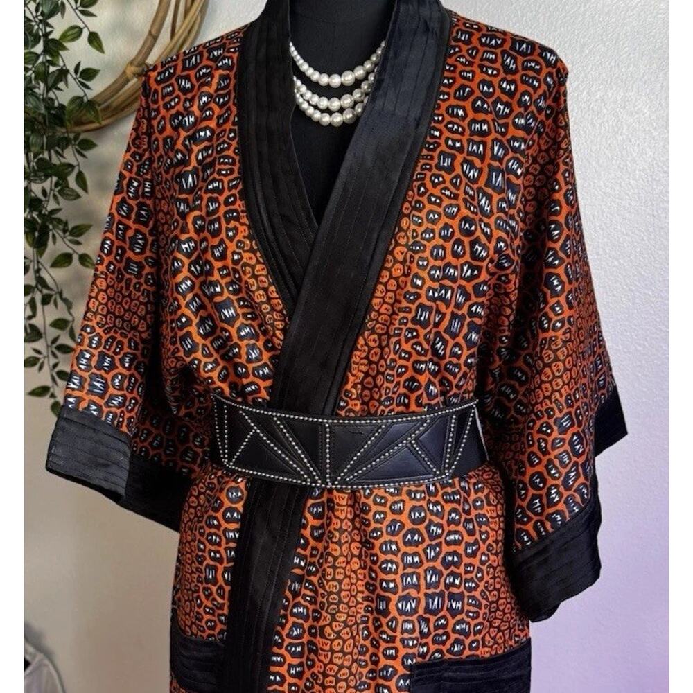 African Print Kimono Style Duster Bold Statement Piece | Boho Vibe | Ungendered - Picture 12 of 16